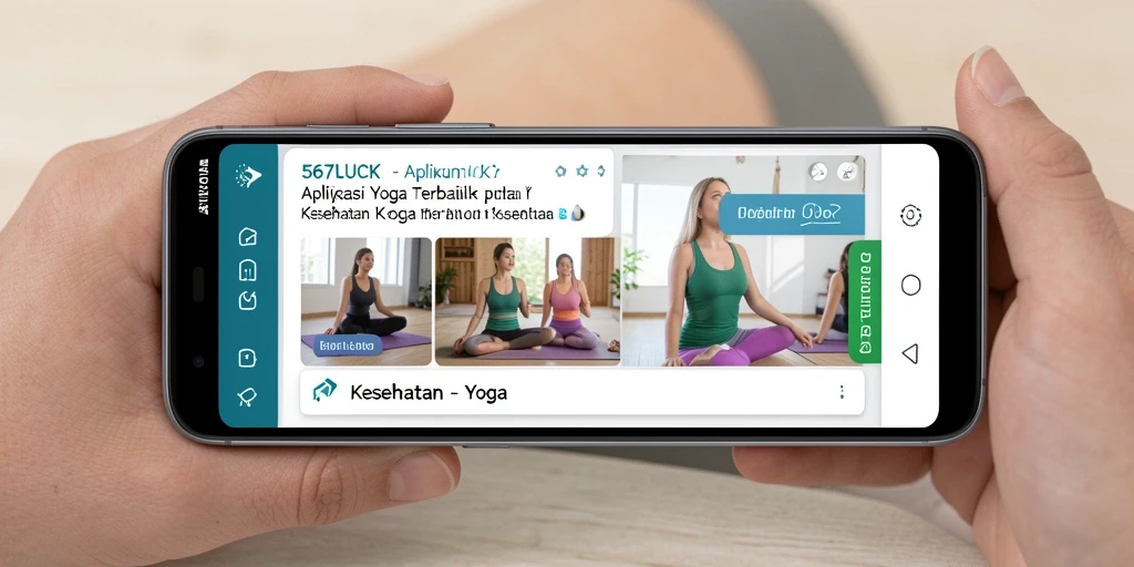 Antarmuka aplikasi 567LUCK yang ramah pengguna untuk latihan Yoga.
