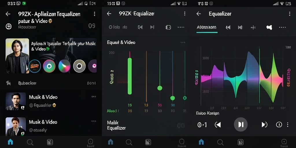 Tampilan antarmuka aplikasi Equalizer 99ZK yang menarik dan intuitif.