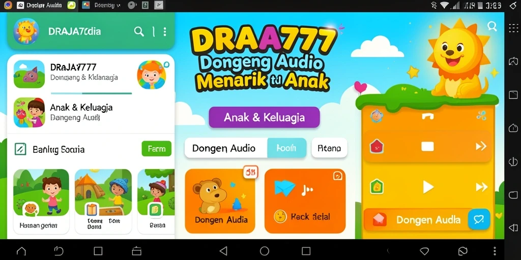 Screenshot DRAJA777 menampilkan antarmuka yang ramah anak dan fungsi mendengarkan.