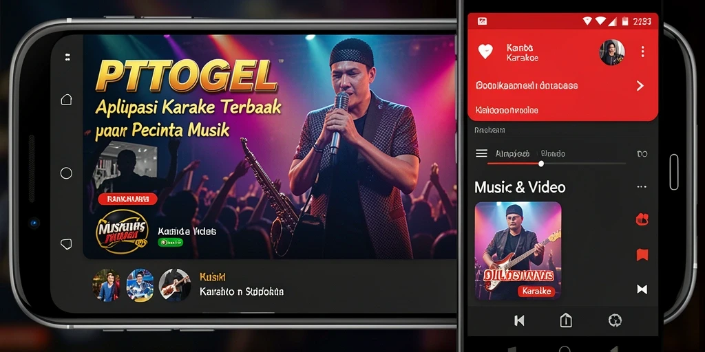 Antarmuka pengguna PTTOGEL yang menarik untuk karaoke.